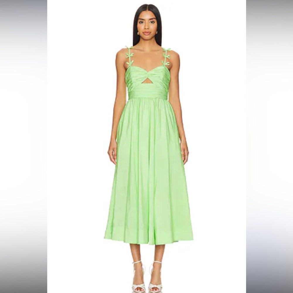 Cinq à Sept Vibrant Green Agnus Midi Dress